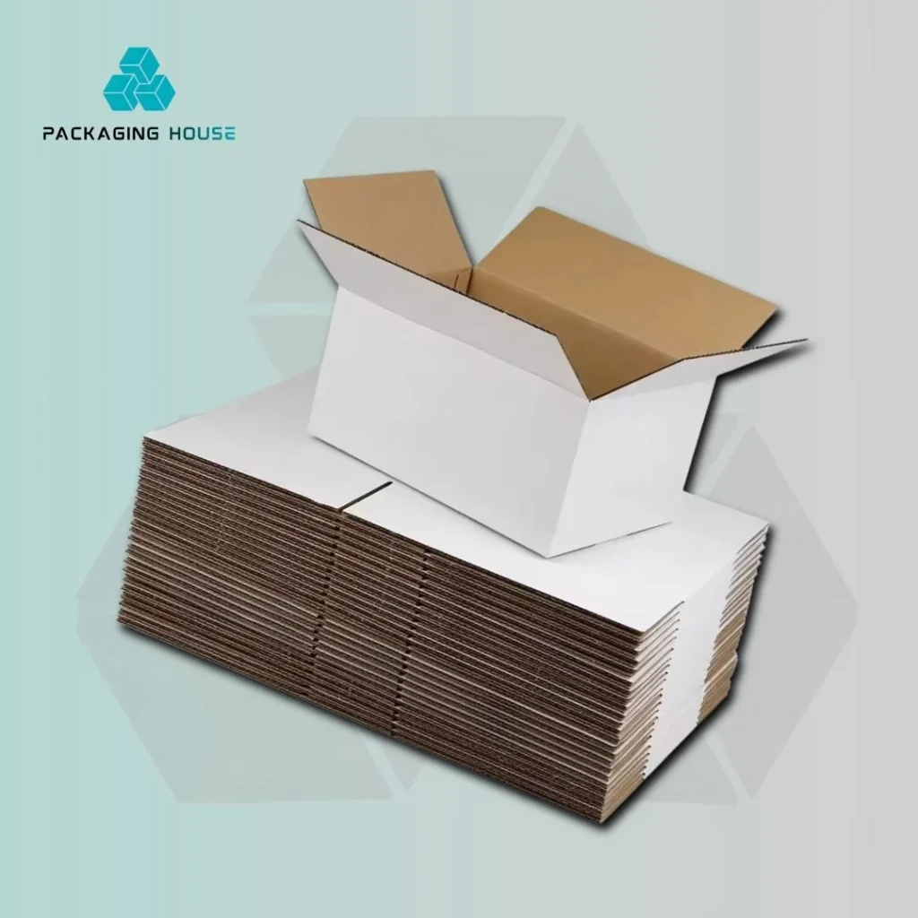 Custom white corrugated boxes
