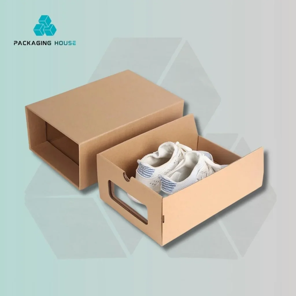 custom 2 piece corrugated shoe box