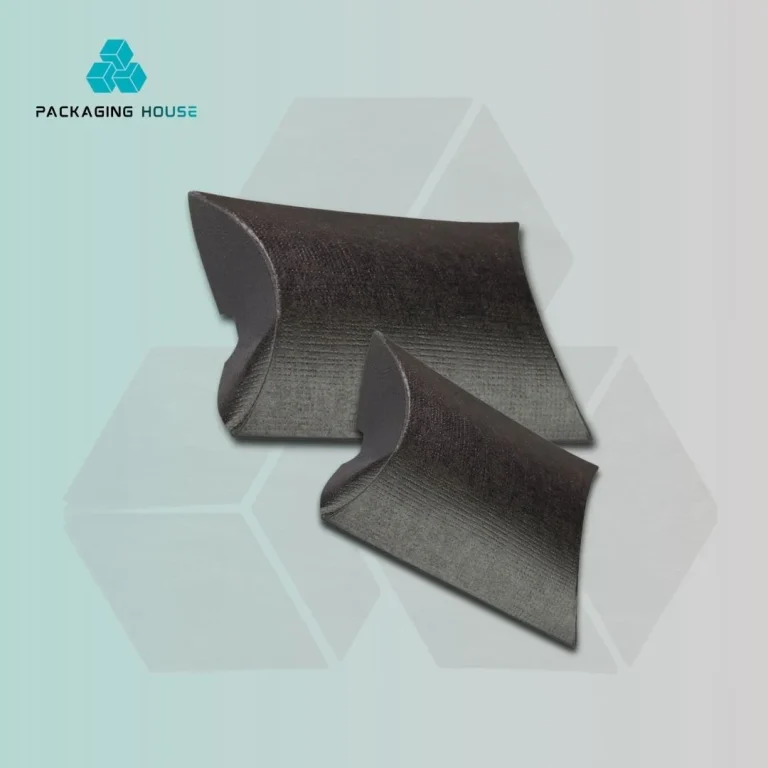 custom black pillow boxes