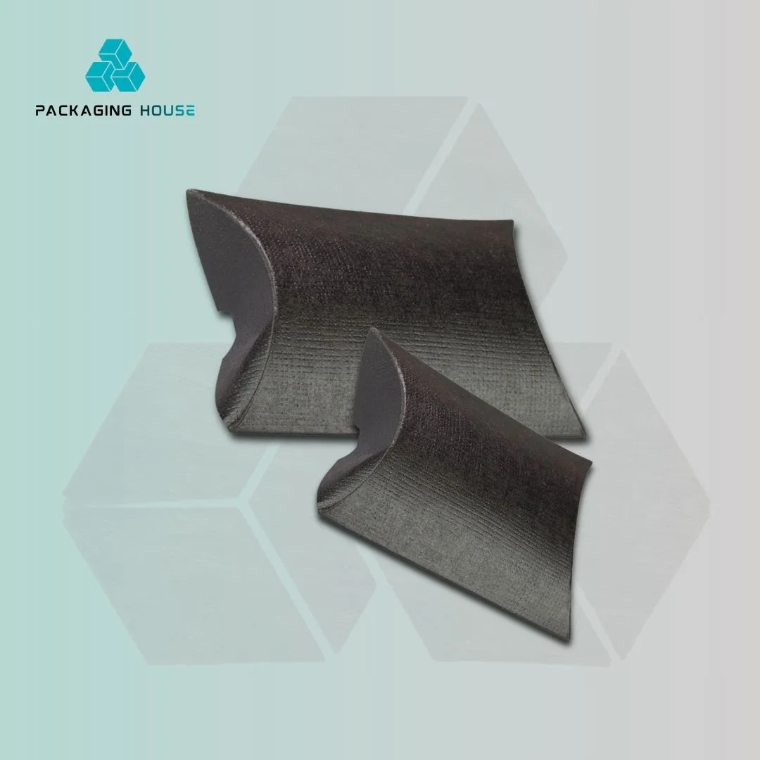 custom black pillow boxes