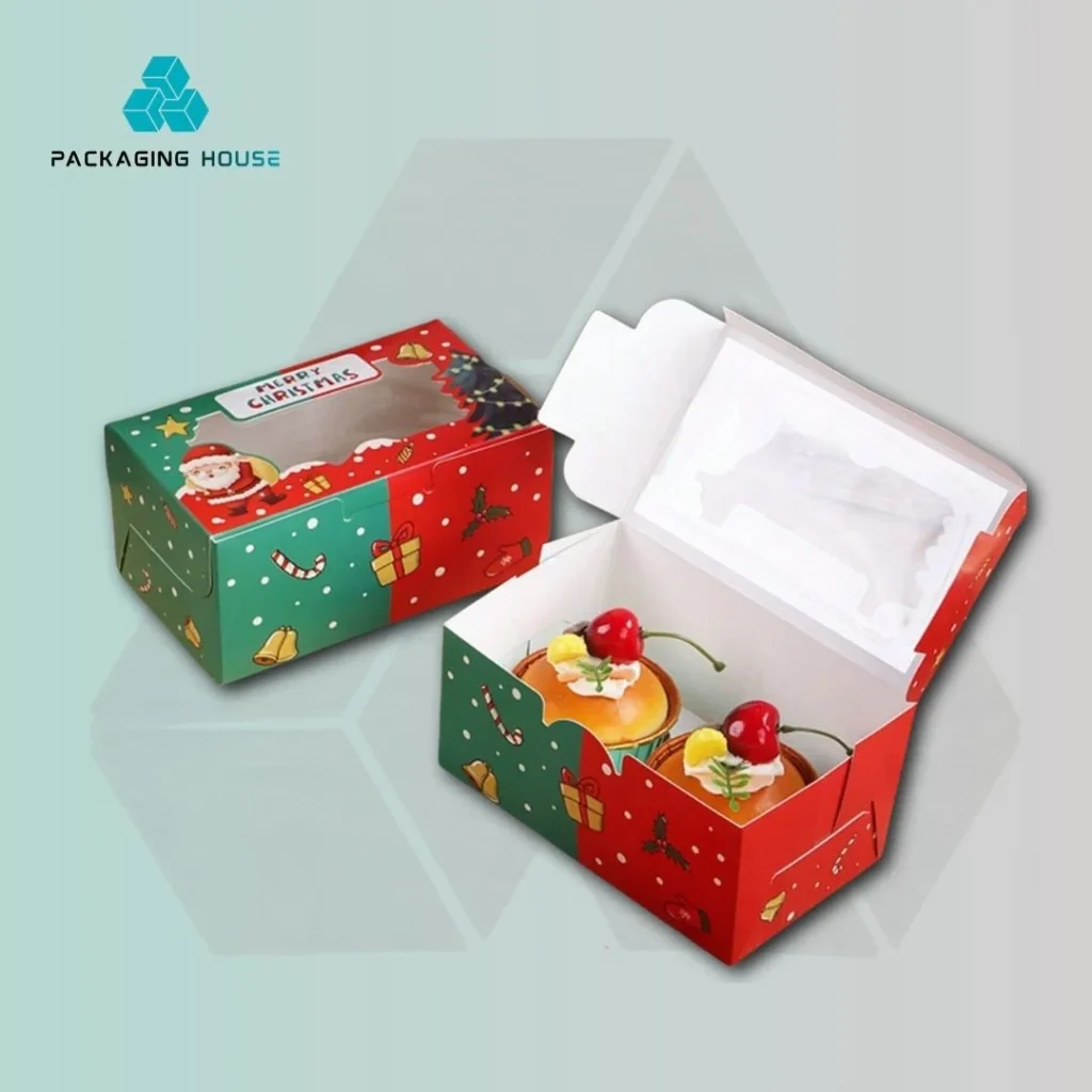 custom christmas cupcake boxes