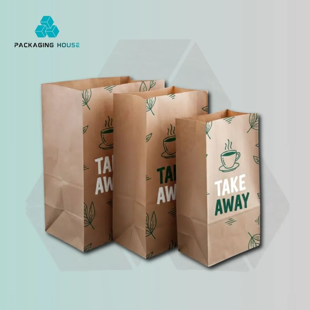 custom take away kraft bag