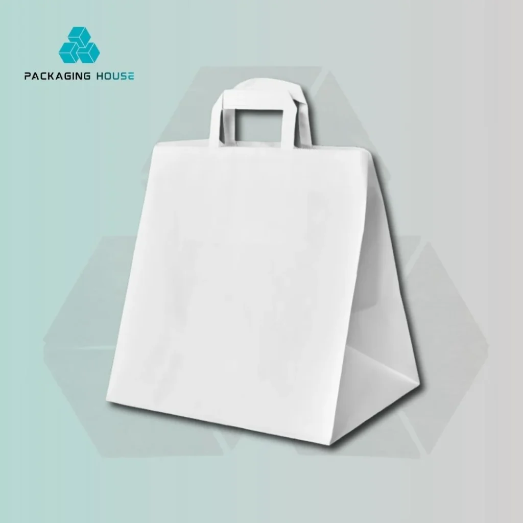 custom white paper bags