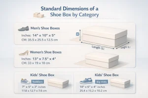 Standard Dimensions of a Shoe Box by Category