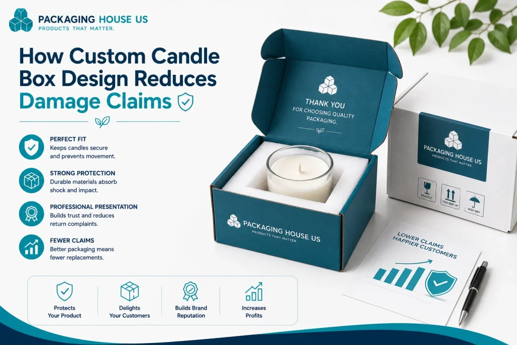 Custom candle box with protective foam insert